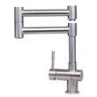 Pemberly Row Brushed Stainless Steel Retractable Single Hole Kitchen Faucet