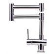 Pemberly Row Polished Stainless Steel Retractable Single Hole Kitchen Faucet