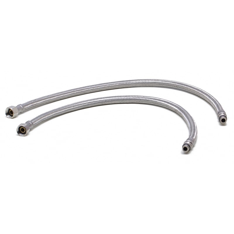 Pemberly Row Polished Stainless Steel Retractable Single Hole Kitchen Faucet