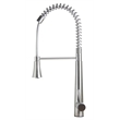 Pemberly Row Solid Stainless Steel Kitchen Faucet w Pull Down Shower Spray