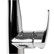 Pemberly Row Polished Chrome Kitchen Faucet with Black Rubber Stem