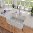 Pemberly Row Brushed Nickel Square Kitchen Faucet w Black Rubber Stem