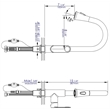 Pemberly Row Brushed Nickel Gooseneck Pull Down Kitchen Faucet