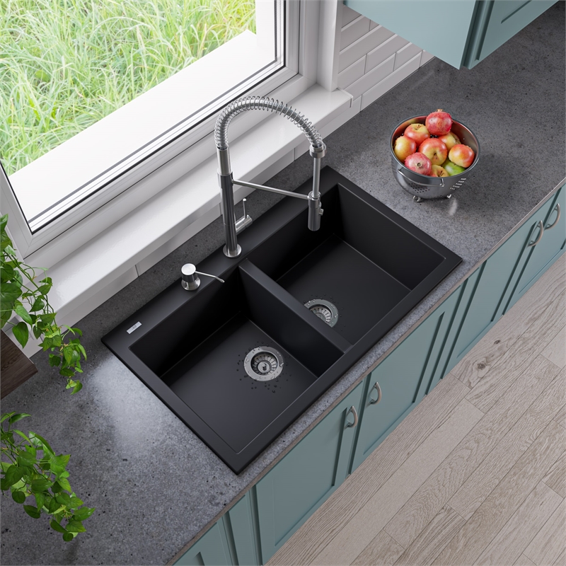 Pemberly Row Brushed Nickel Commercial Spring Kitchen Faucet