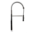 Pemberly Row Polished Chrome Commercial Spring Kitchen Faucet