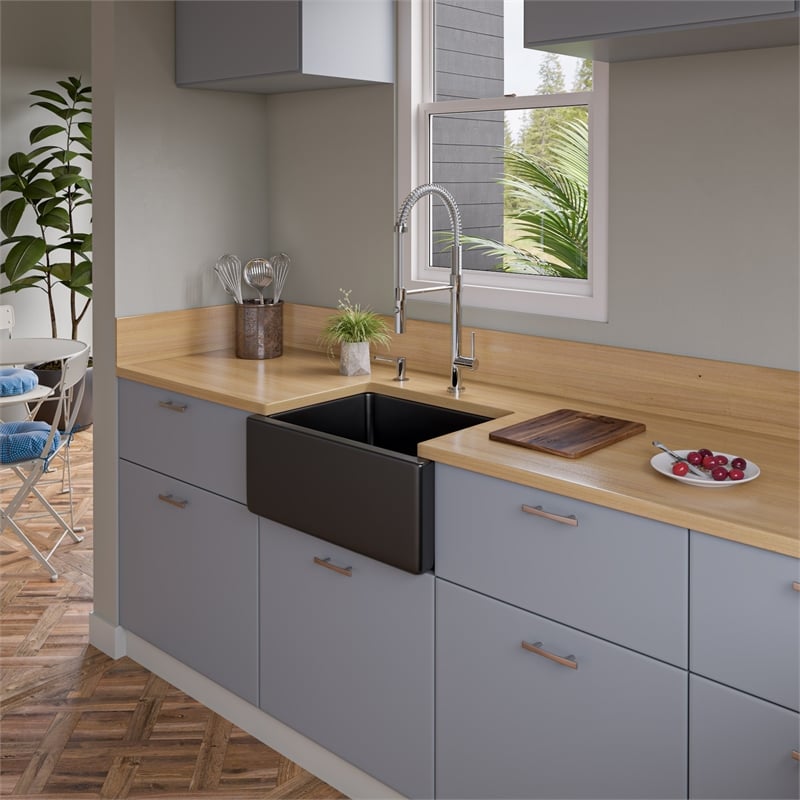 Pemberly Row Polished Chrome Commercial Spring Kitchen Faucet