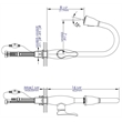 Pemberly Row Brushed Nickel Traditional Gooseneck Pull Down Kitchen Faucet