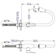 Pemberly Row Polished Chrome Traditional Gooseneck Pull Down Kitchen Faucet