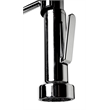 Pemberly Row Polished Chrome Double Spout Commercial Spring Kitchen Faucet