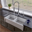 Pemberly Row Polished Chrome Double Spout Commercial Spring Kitchen Faucet
