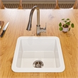 Pemberly Row Brushed Nickel Square Gooseneck Pull Down Kitchen Faucet