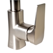 Pemberly Row Brushed Nickel Square Gooseneck Pull Down Kitchen Faucet