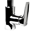 Pemberly Row Polished Chrome Square Gooseneck Pull Down Kitchen Faucet