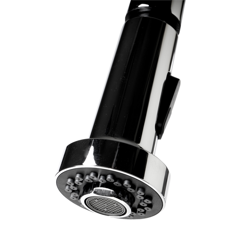 Pemberly Row Polished Chrome Sensor Gooseneck Pull Down Kitchen Faucet