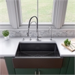 Pemberley Row Fireclay Black Gloss Farm Sink Rectangular Reversible 33.125