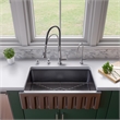 Pemberley Row Fireclay Black Gloss Farm Sink Rectangular Reversible 33.125