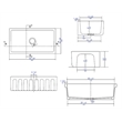Pemberley Row Fireclay Black Gloss Farm Sink Rectangular Reversible 33.125