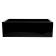 Pemberley Row Fireclay Black Gloss Farm Sink Rectangular Reversible 33.125