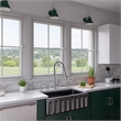 Pemberley Row Fireclay Black Gloss Farm Sink Rectangular Reversible 33.125