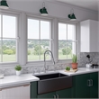 Pemberley Row Fireclay Black Gloss Farm Sink Rectangular Reversible 33.125