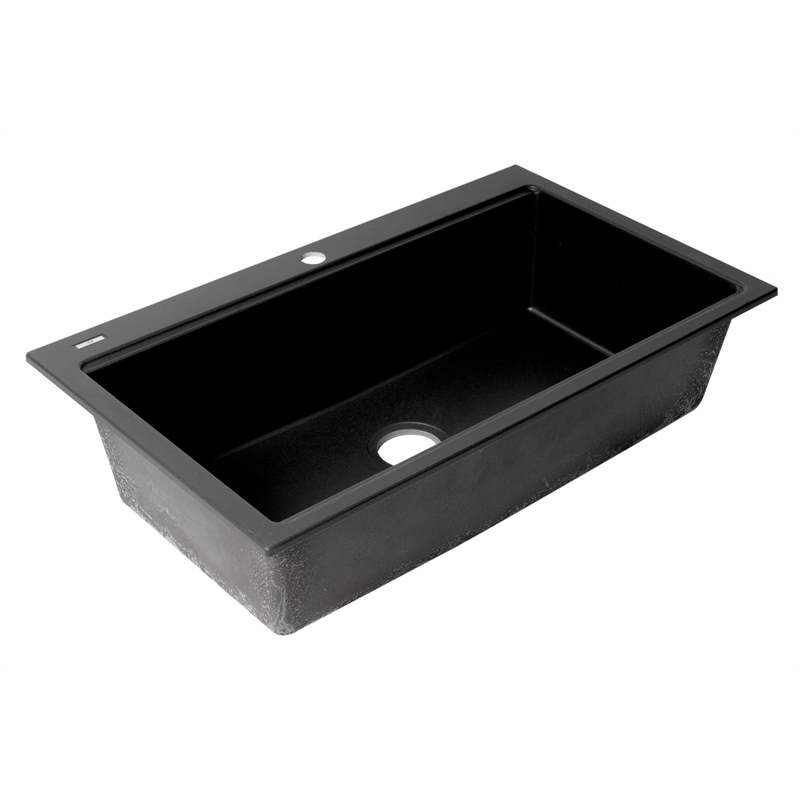 Pemberly Row Granite Composite Workstation Single Bowl Drop Sink w/ Accessories