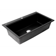Pemberly Row Granite Composite Workstation Single Bowl Drop Sink w/ Accessories