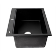Pemberly Row Granite Composite Workstation Single Bowl Drop Sink w/ Accessories