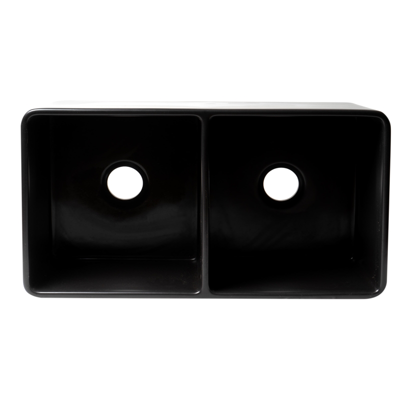 Pemberly Row Black Matte Smooth Apron 33