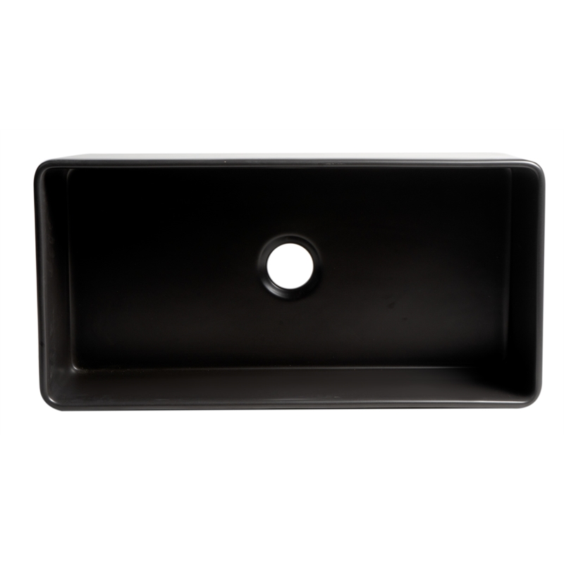 Pemberly Row Black Matte Smooth Apron 36