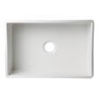 Pemberly Row Decorative Lip Apron Single Bowl Fireclay Farmhouse Kitchen Sink