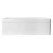 Pemberly Row Decorative Lip Apron Single Bowl Fireclay Farmhouse Kitchen Sink