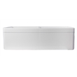 Pemberly Row Decorative Lip Apron Double Bowl Fireclay Farmhouse Kitchen Sink