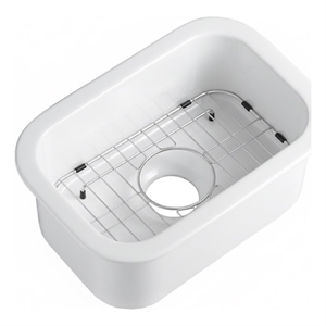 Pemberly Row Small 13&quotx19&quot Rectangle Fireclay Undermount or Drop In Prep Sink