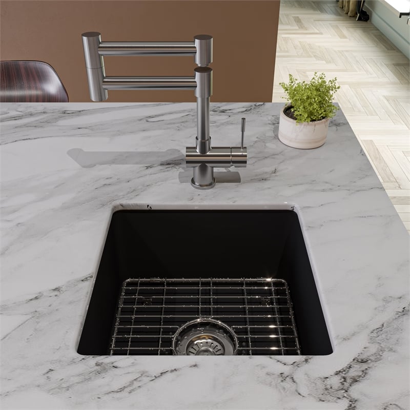 Pemberly Row Black Matte Square 18