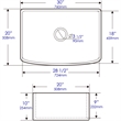 Pemberly Row White Curved Apron 30
