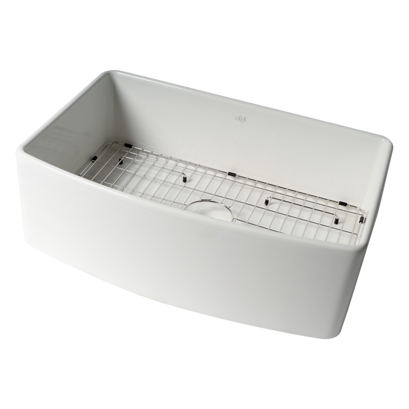 Pemberly Row White Curved Apron 30