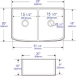 Pemberly Row White Curved Apron 33