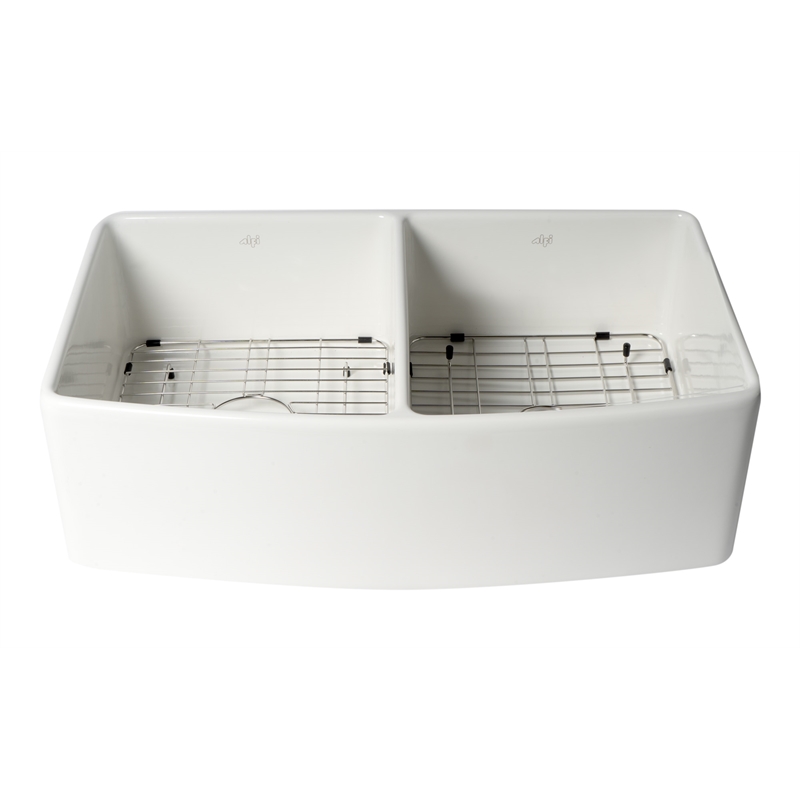 Pemberly Row White Curved Apron 33