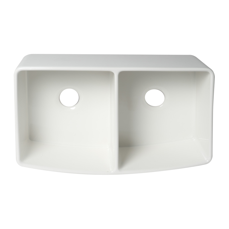 Pemberly Row White Curved Apron 33