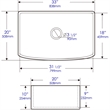 Pemberly Row White Curved Apron 33