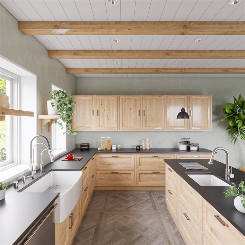 Pemberly Row White Curved Apron 36