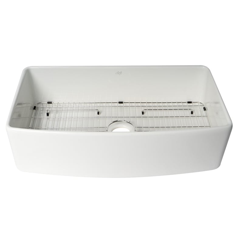 Pemberly Row White Curved Apron 36