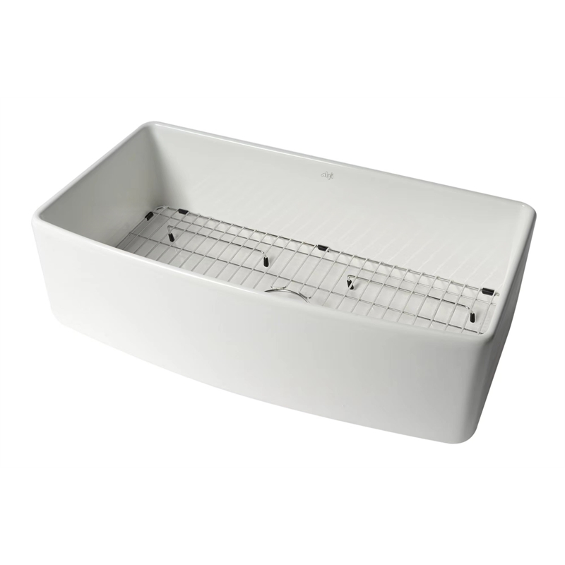 Pemberly Row White Curved Apron 36