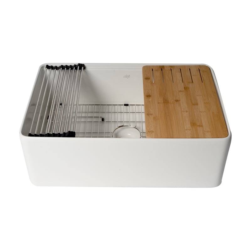 Pemberly Row White Apron Workstation 30