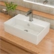 Pemberly Row Brushed Nickel Square Single Lever Bathroom Faucet