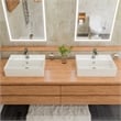 Pemberly Row Brushed Nickel Square Single Lever Bathroom Faucet