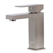 Pemberly Row Brushed Nickel Square Single Lever Bathroom Faucet