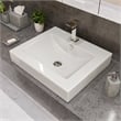 Pemberly Row Polished Chrome Square Single Lever Bathroom Faucet