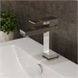 Pemberly Row Polished Chrome Square Single Lever Bathroom Faucet