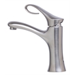 Pemberly Row Contemporary Brushed Nickel Single Lever Bathroom Faucet